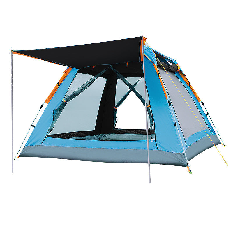 3-Person Beach & Camping Tent – Silver-Coated T210 Waterproof Quick-Pitch Tent with Optional Ground Mat