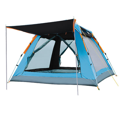 3-Person Beach & Camping Tent – Silver-Coated T210 Waterproof Quick-Pitch Tent with Optional Ground Mat