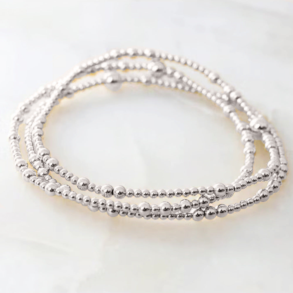 Geometric Stacking Bracelet | Elegant Stainless Steel Bangle for Women
