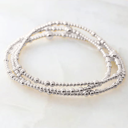 Geometric Stacking Bracelet | Elegant Stainless Steel Bangle for Women