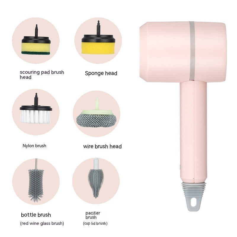 Electric Spin Scrubber Brush — USB Rechargeable Power Cleaning Brush with Interchangeable Heads
