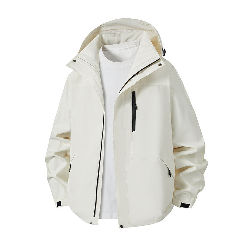 Unisex Waterproof Windproof Hooded Shell Jacket – 12 Colours