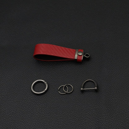 Leather & Zinc Alloy Keychain | Trendy Key Buckle Charm | 5 Colours