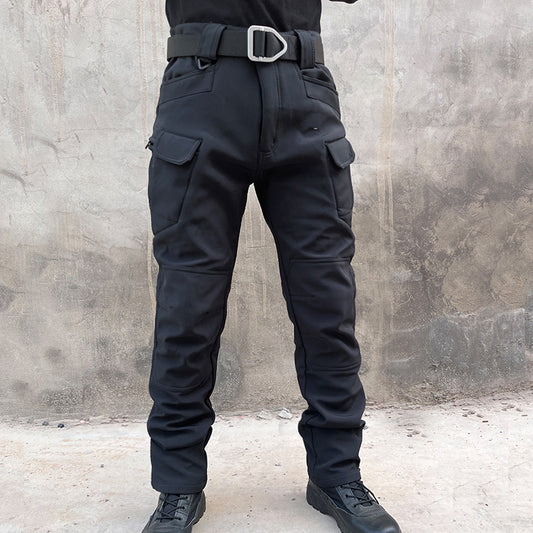 Men's Soft Shell Tactical Trousers | Fleece-Lined Waterproof Outdoor Pants