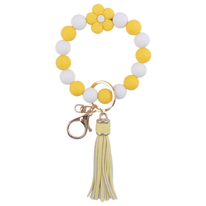 Silicone Flower Bracelet Keychain | 10 Colours