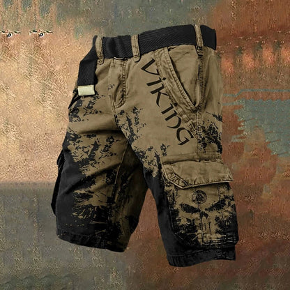 Men's 3D Digital Print Zip-Fly Shorts