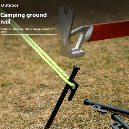 30cm Steel Tent Pegs – Heavy-Duty Camping Ground Stakes Black