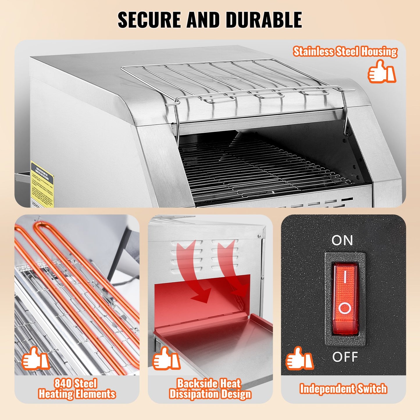Commercial Conveyor Toaster – 300 Slices/Hour, 7 Settings | Restaurants & Buffets