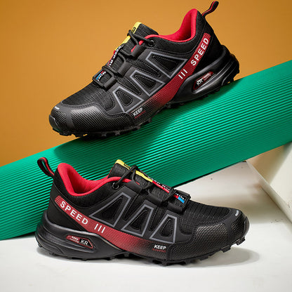 Men's Lightweight Breathable Hiking Trainers - Off-Road Trekking Casual Shoes