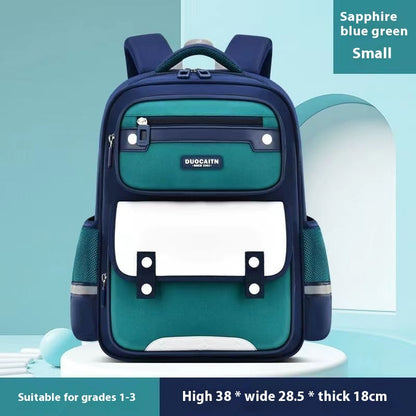 Kids' Fruit Print Nylon School Backpack – Waterproof & Burden-Reducing