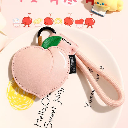 Cute Fruit Leather Keyring | Peach, Lemon & Cherry