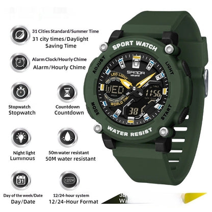 Dual Display Luminous Chronograph Watch | Sport & Outdoor
