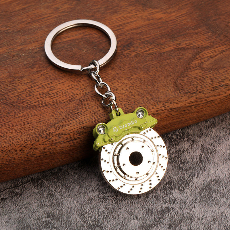 Brake Disc & Caliper Alloy Keychain | Miniature Car Part Charm | 6 Colours