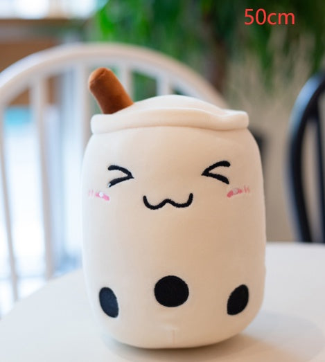 Boba Tea Plush Pillow Cushion - Soft Bubble Tea Stuffed Toy