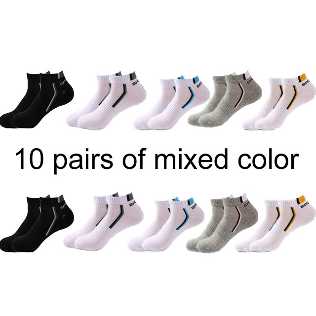 Men’s Cotton Moisture-Wicking Sports Socks – Single & 5-Pair Packs