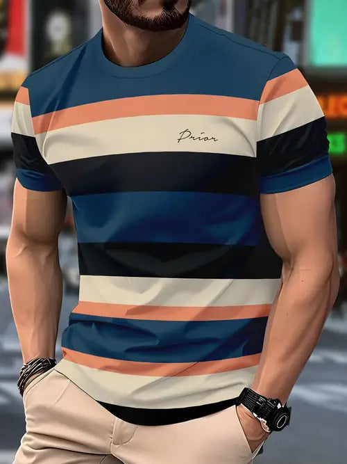 Men's Summer Graphic Hoodie Top – Digital Print Relaxed Fit