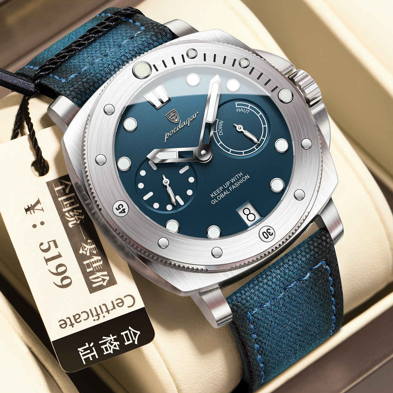 Men's Slim Casual Quartz Watch – Luminous & Waterproof | 5 Styles