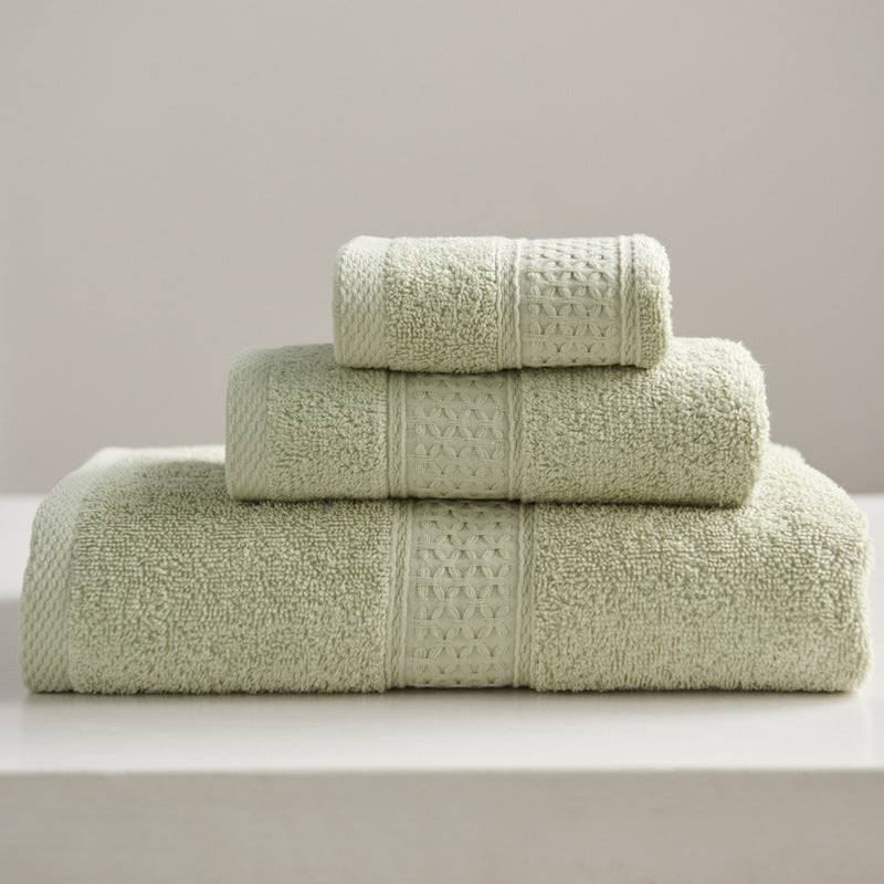 3-Piece Cotton Towel Set | Face, Hand & Bath Towel