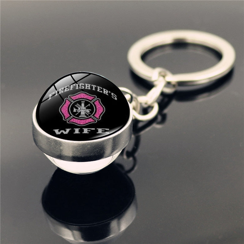 Double-Sided Gem Keychain | Zinc Alloy Crystal Charm | 8 Designs