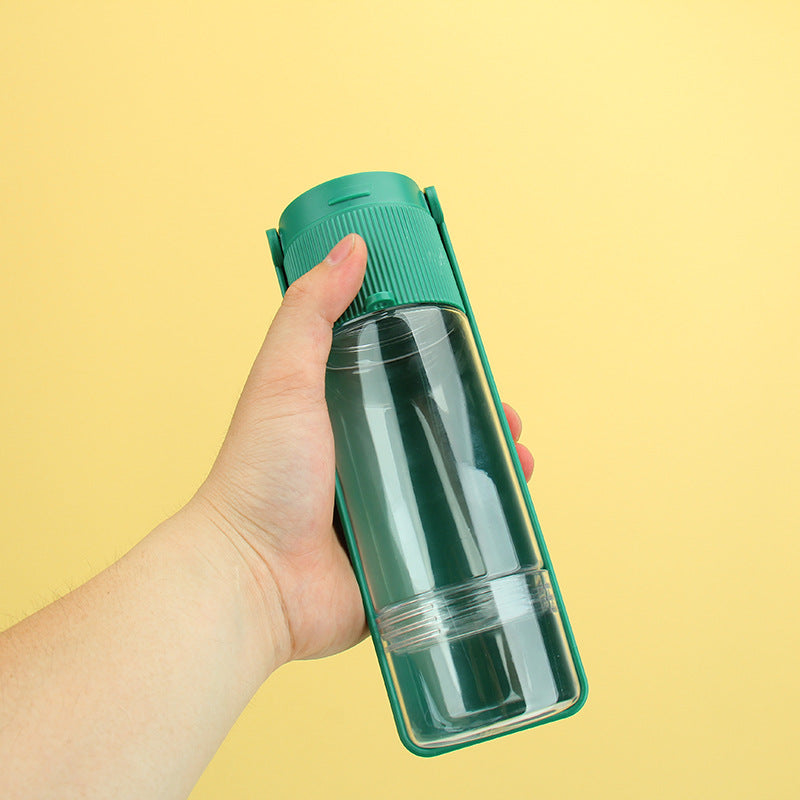 2-in-1 Portable Dog Water Bottle & Food Container | 270ml Travel Bottle