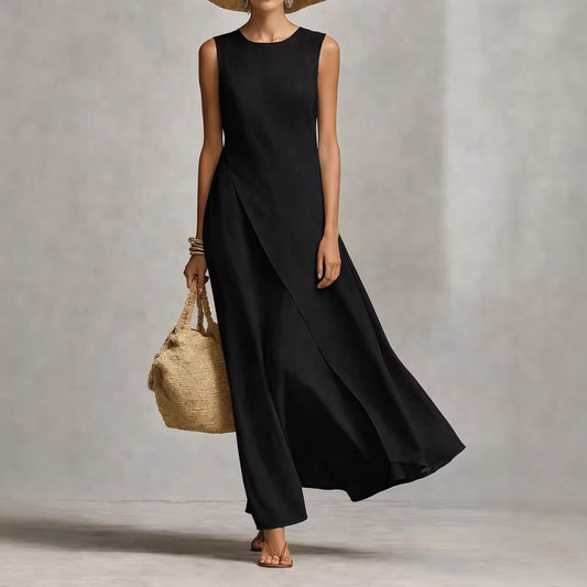 Women's Sleeveless Flared Hem Maxi Dress | 3 Colours | XS–3XL