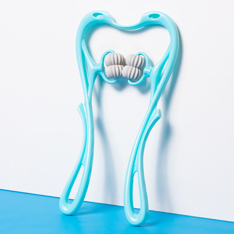 6-Roller Swan Neck Massager | Cervical Relief | Crystal Scraping Board