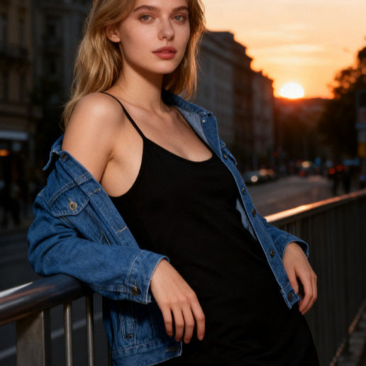 Women's Slim Fit Washed Denim Jacket – Blue | Sizes S–2XL