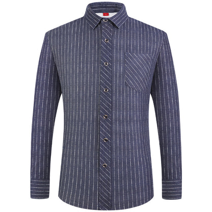 Men's Plaid Long Sleeve Shirt | Slim Fit Business Casual