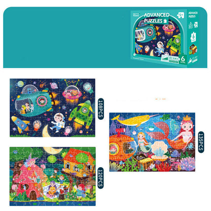 Wooden Jigsaw Puzzle Staged Learning Series 7 Designs Kids - JParker Collections