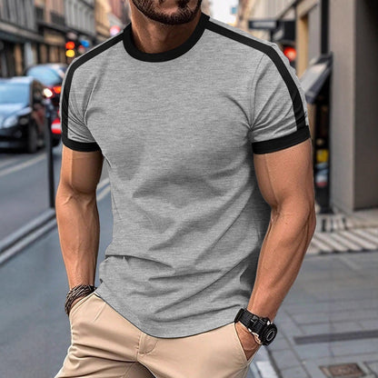 Men's Casual Short-Sleeve Mesh T-Shirt – Lightweight Polyester