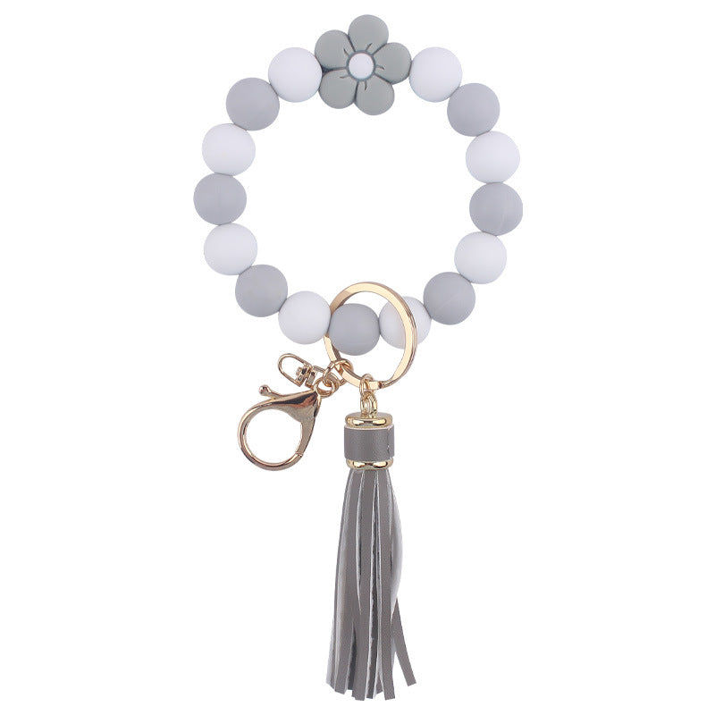 Silicone Flower Bracelet Keychain | 10 Colours