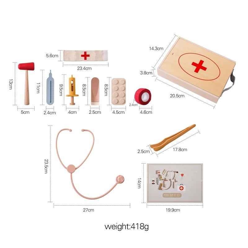 Children Play House Little Doctor Toy Doctor Stethoscope Educational Toy Suit