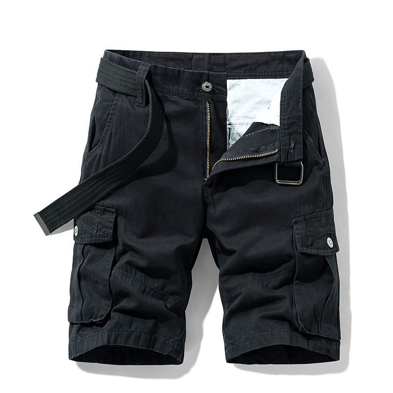 Men's Retro Multi-Pocket Cotton Shorts