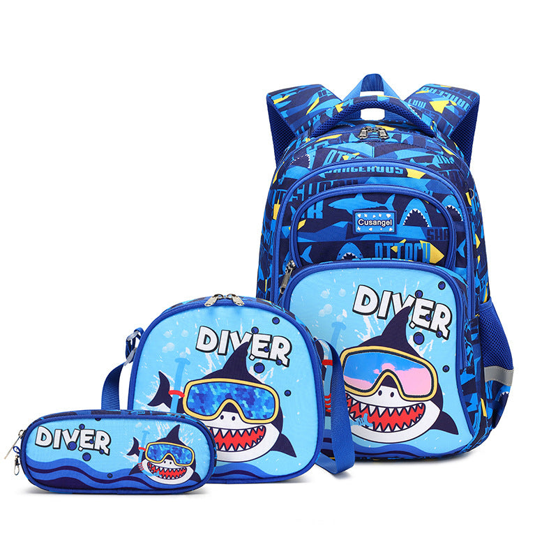 Kids' Animal School Backpack Set – Lightweight & Spine-Protection