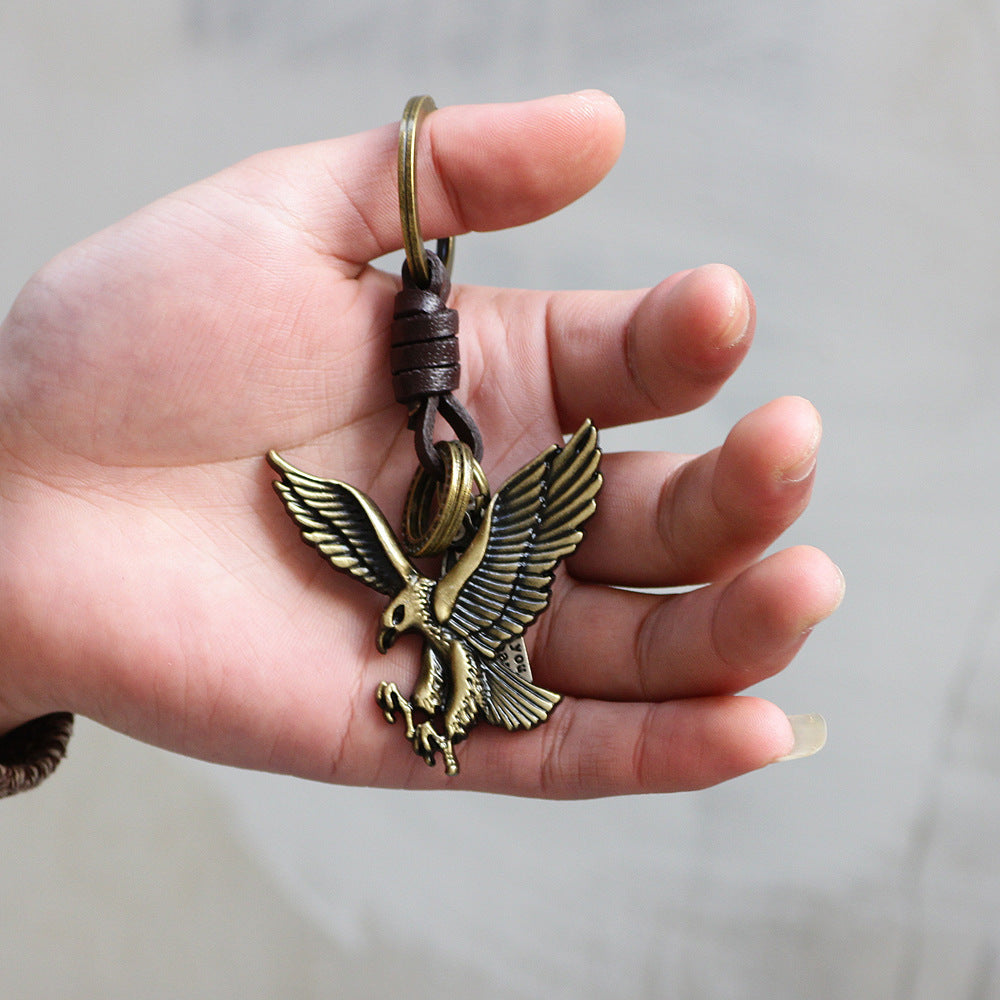 Gold Eagle Wings Metal Keychain | Statement Accessory