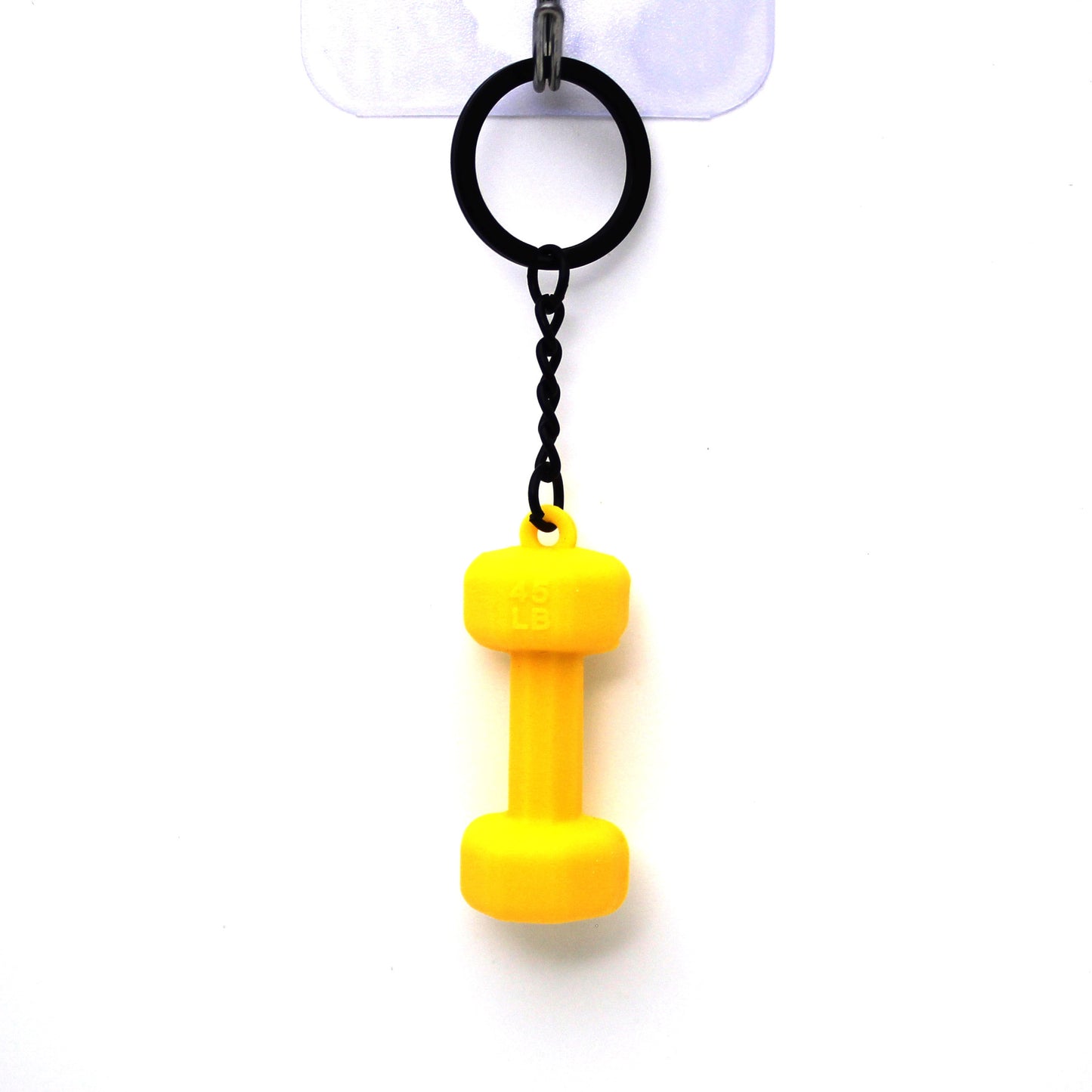 Rubber Dumbbell Keychain | Novelty Gym Charm | 10 Colours