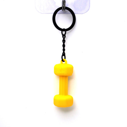 Rubber Dumbbell Keychain | Novelty Gym Charm | 10 Colours