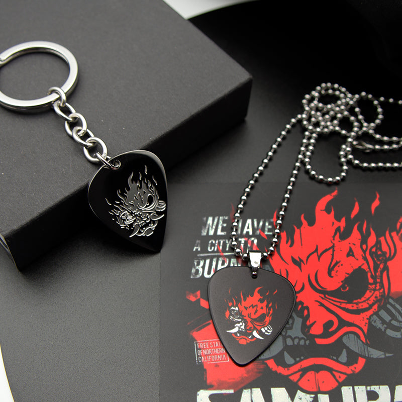 Skull & Spider Titanium Steel Couple Keychain