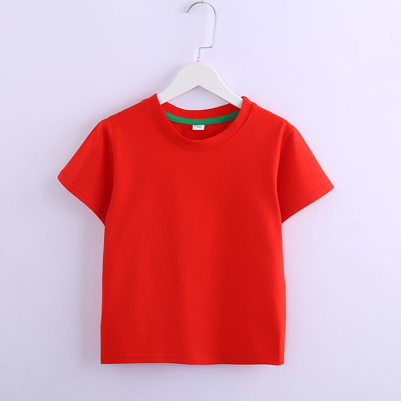 Children's Solid Colour Short Sleeve T-Shirt | 8 Colours