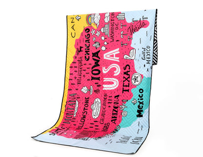 Microfibre Beach & Sports Towel 175x75cm | Quick-Dry