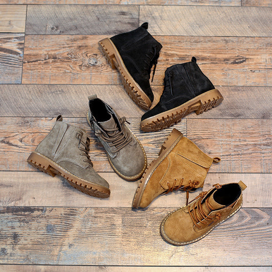 Children's Fleece-Lined Martin Boots – Sheepskin Upper, Totem Design | Unisex | EU 21–37
