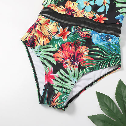 Women's Floral Print One-Piece Swimsuit | Padded Swimwear S–XL