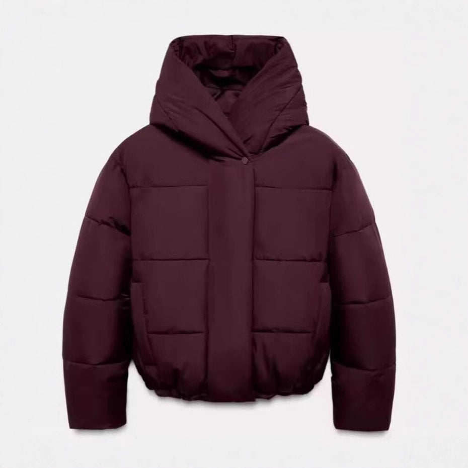 Women's Two-Tone Hooded Padded Jacket – 3 Colours | Sizes XS–L