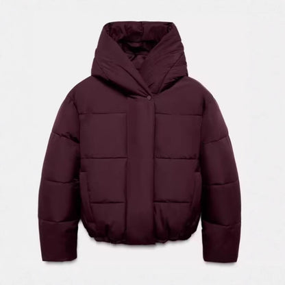 Women's Two-Tone Hooded Padded Jacket – 3 Colours | Sizes XS–L