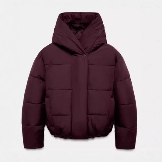 Women's Two-Tone Hooded Padded Jacket – 3 Colours | Sizes XS–L
