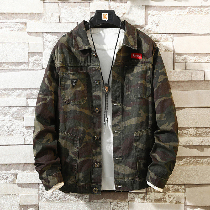 Men's Camouflage Denim Jacket | Cotton Casual Coat – JParker Collections