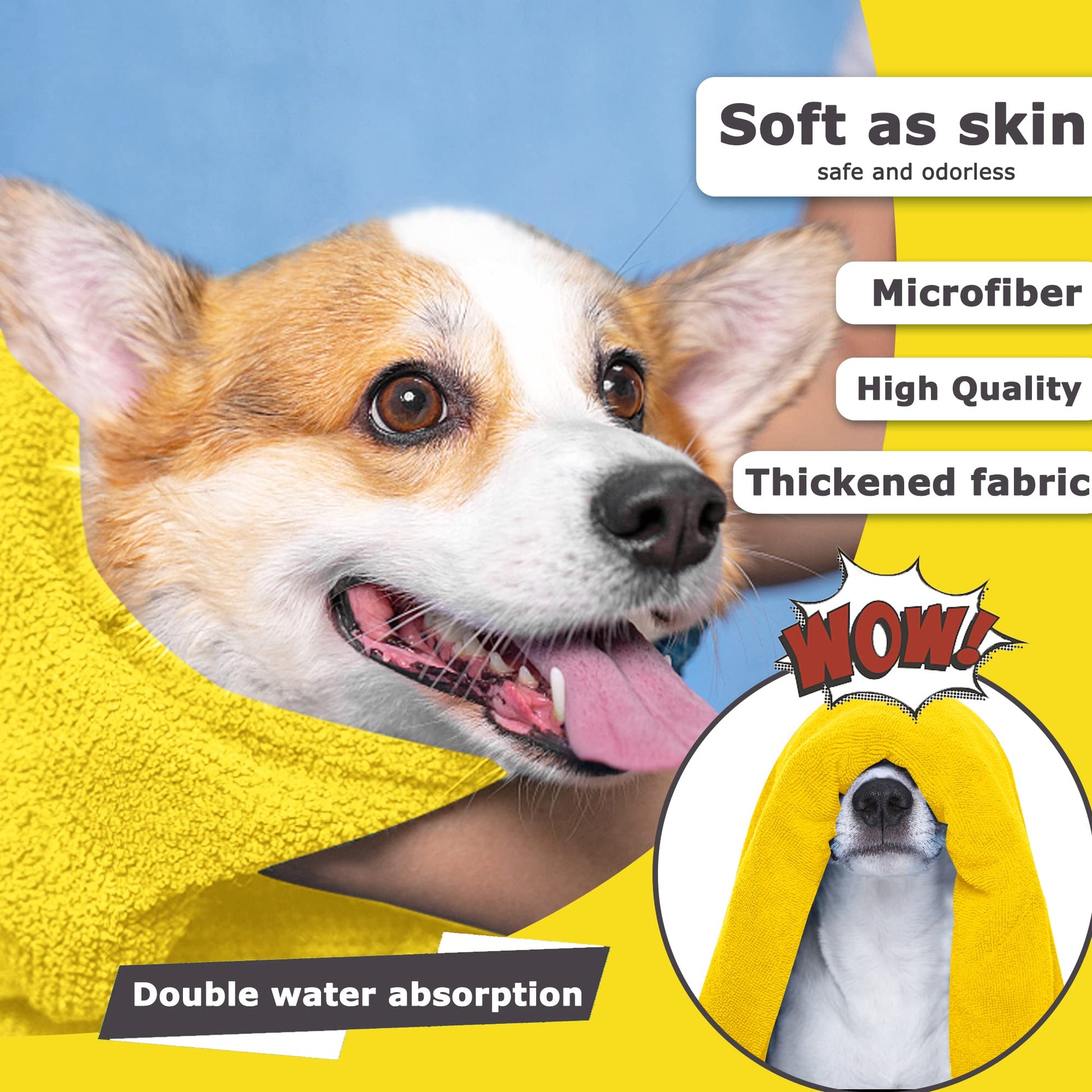 Microfibre Pet Drying Towel | Super Absorbent | 3 Sizes