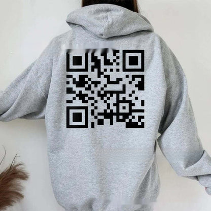 F K You QR Code Hoodie – Oversized Unisex Fleece-Lined | 10 Colours | Sizes XS–5XL