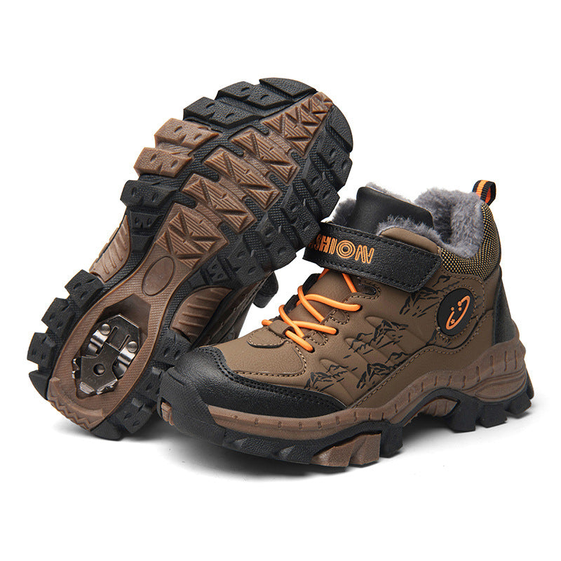 Children's Faux Leather Hiking Shoes – EU 30–40