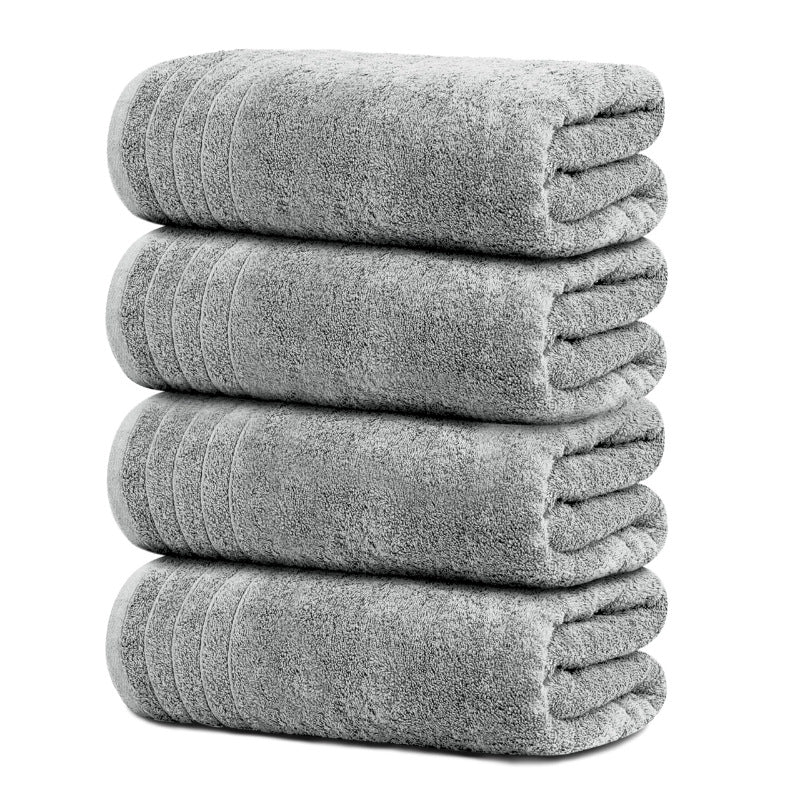 Cotton Jacquard Towel | Soft & Absorbent | 3 Sizes | White, Dark & Light Gray